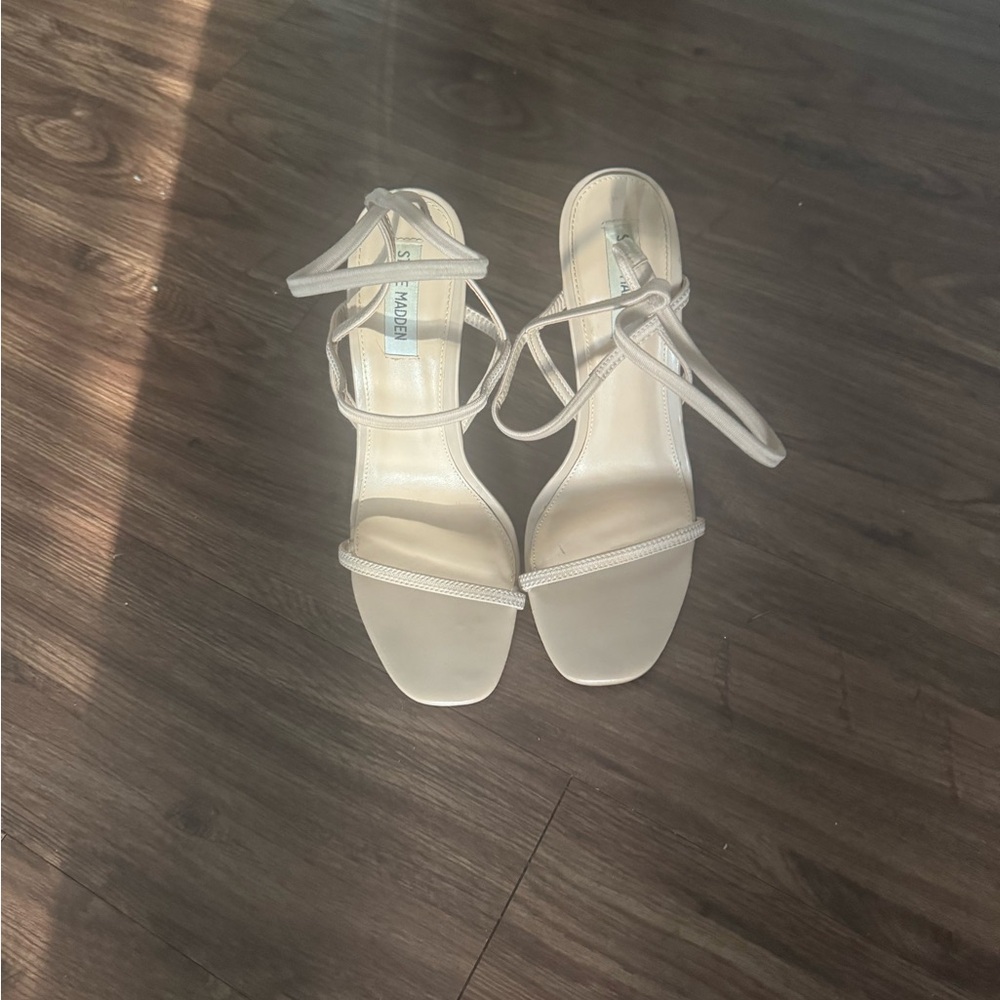Steve Madden Beige Strappy Heels